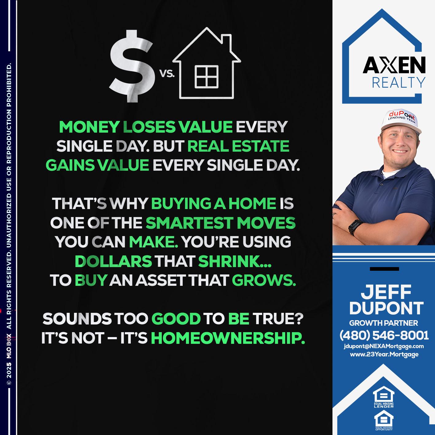 money loses value - Jeff duPont -duPont Lending Team