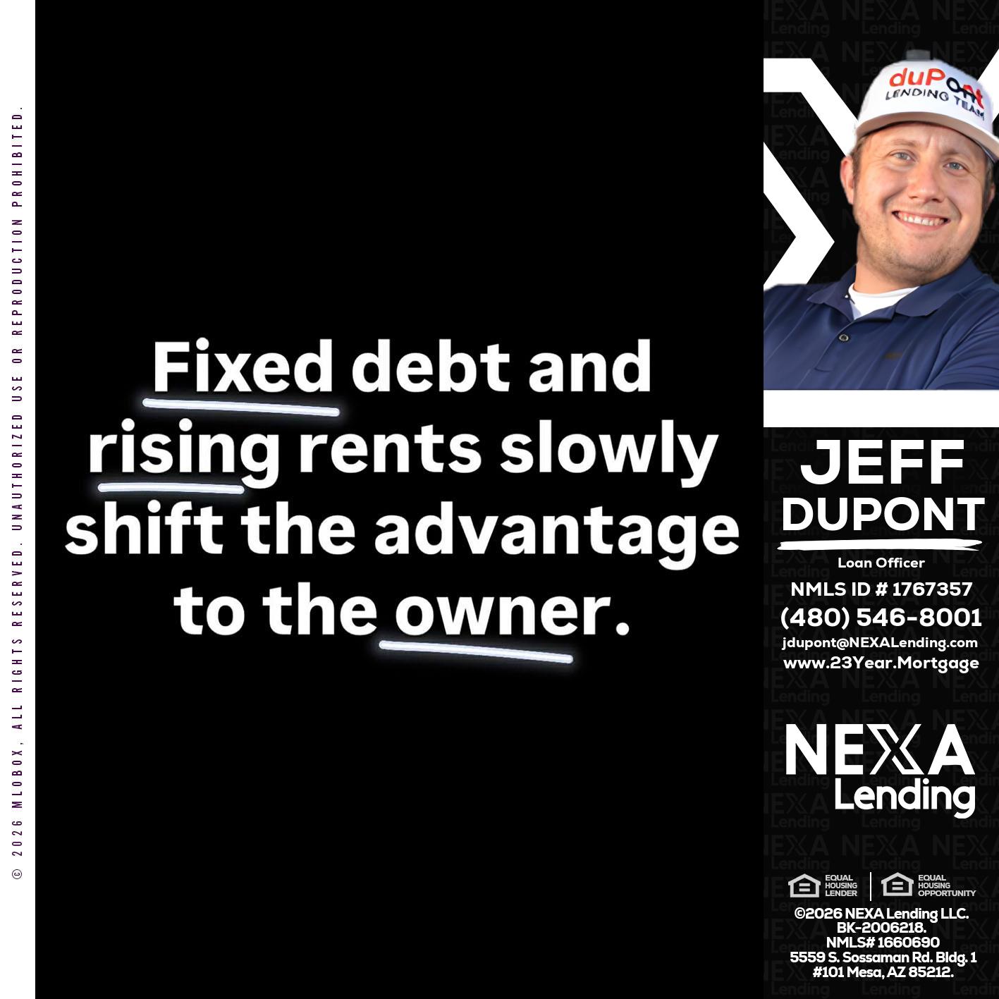 FIXED DEBT - Jeff duPont -duPont Lending Team