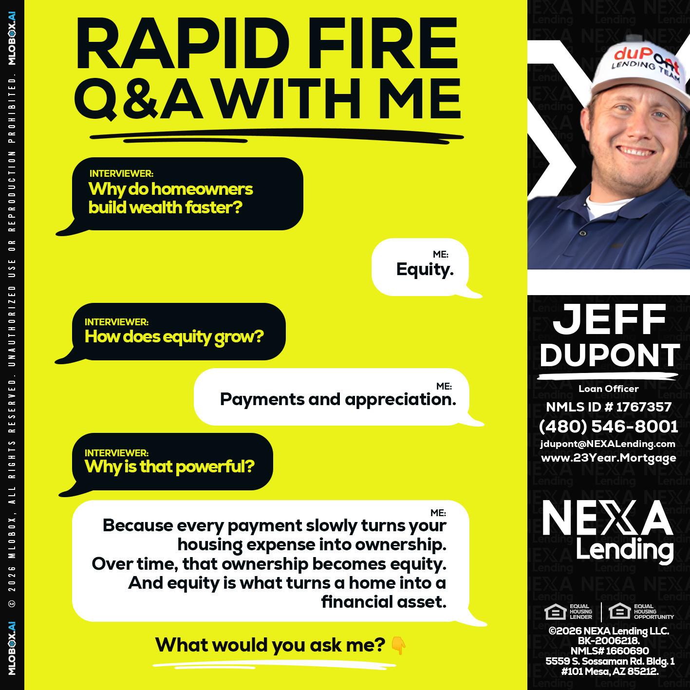 RAPID FIRE Q&A - Jeff duPont -duPont Lending Team