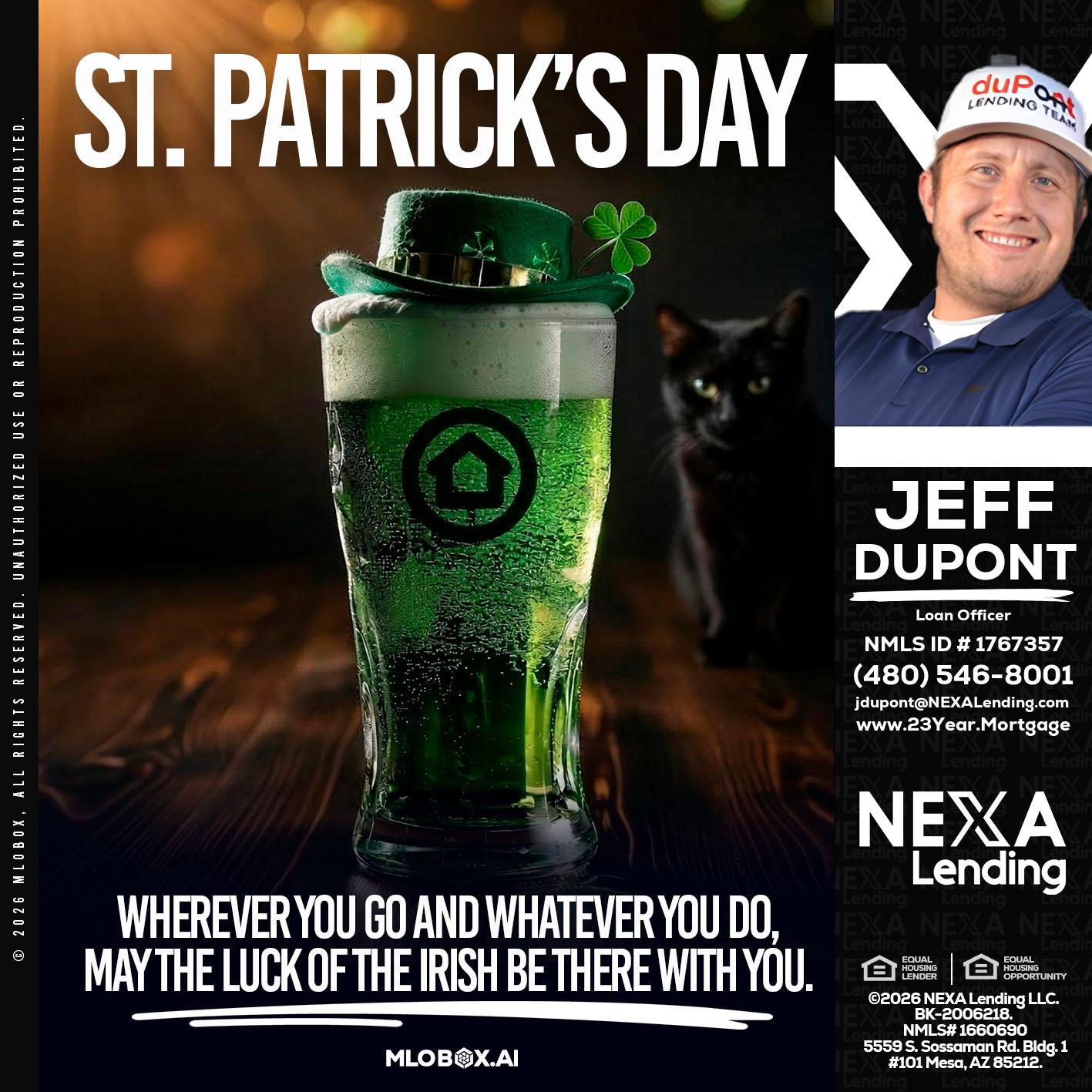 st. Patricks day - Jeff duPont -duPont Lending Team