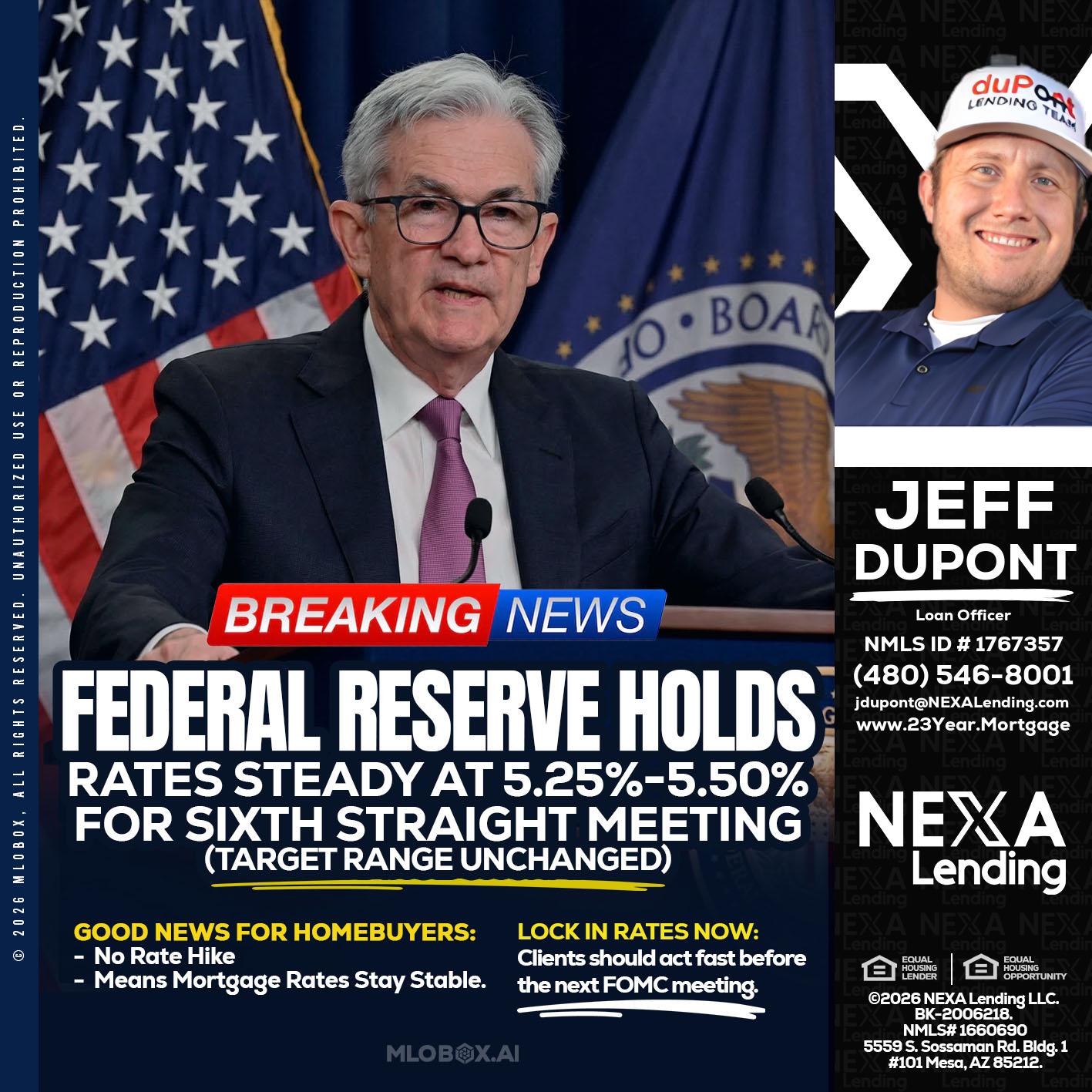 federal reserve - Jeff duPont -duPont Lending Team