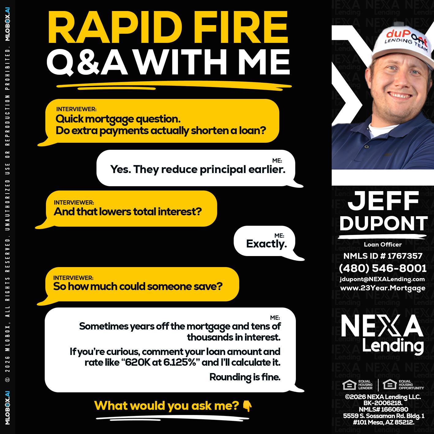 RAPID FIRE QA - Jeff duPont -duPont Lending Team