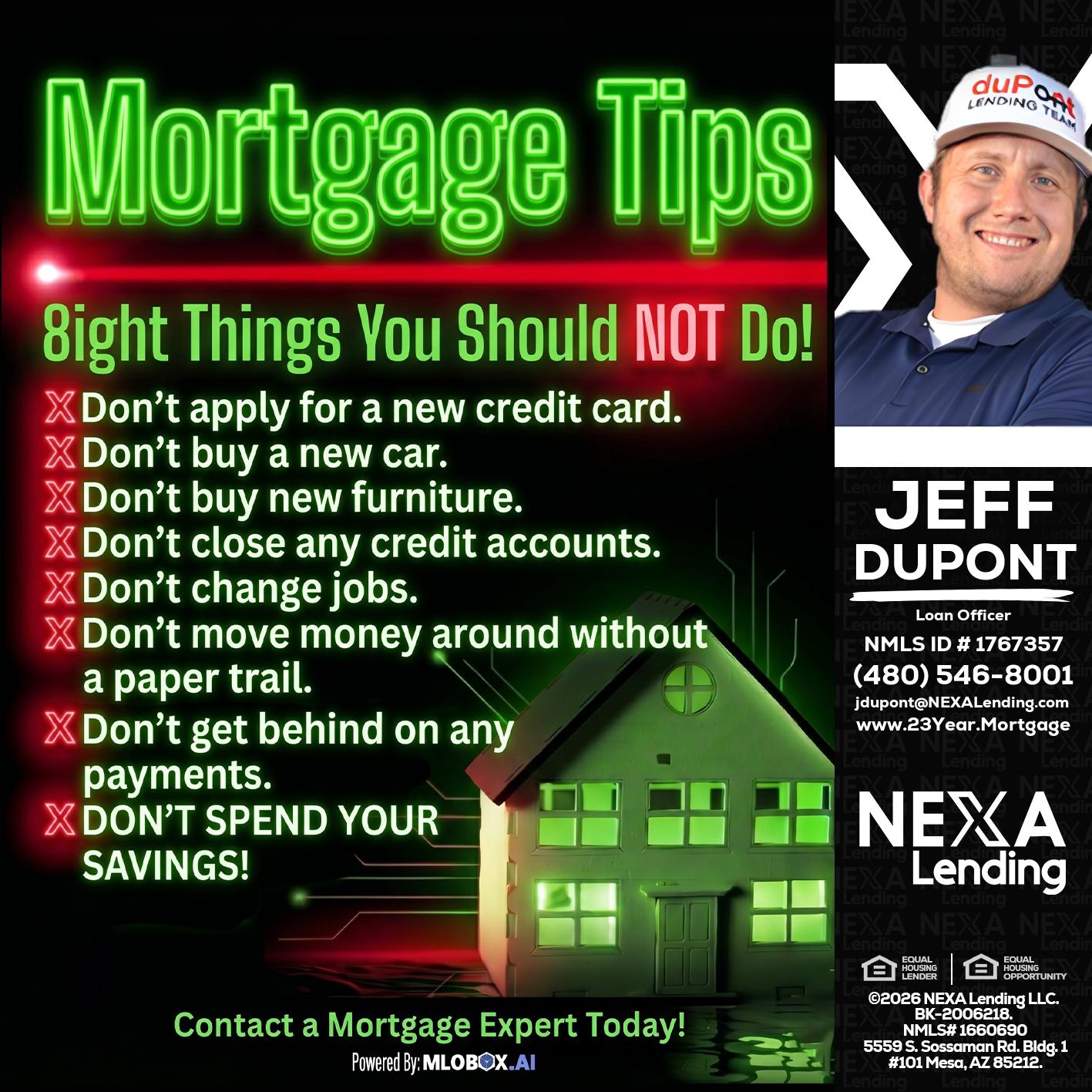 Mortgage Tips at your Door - Jeff duPont -duPont Lending Team