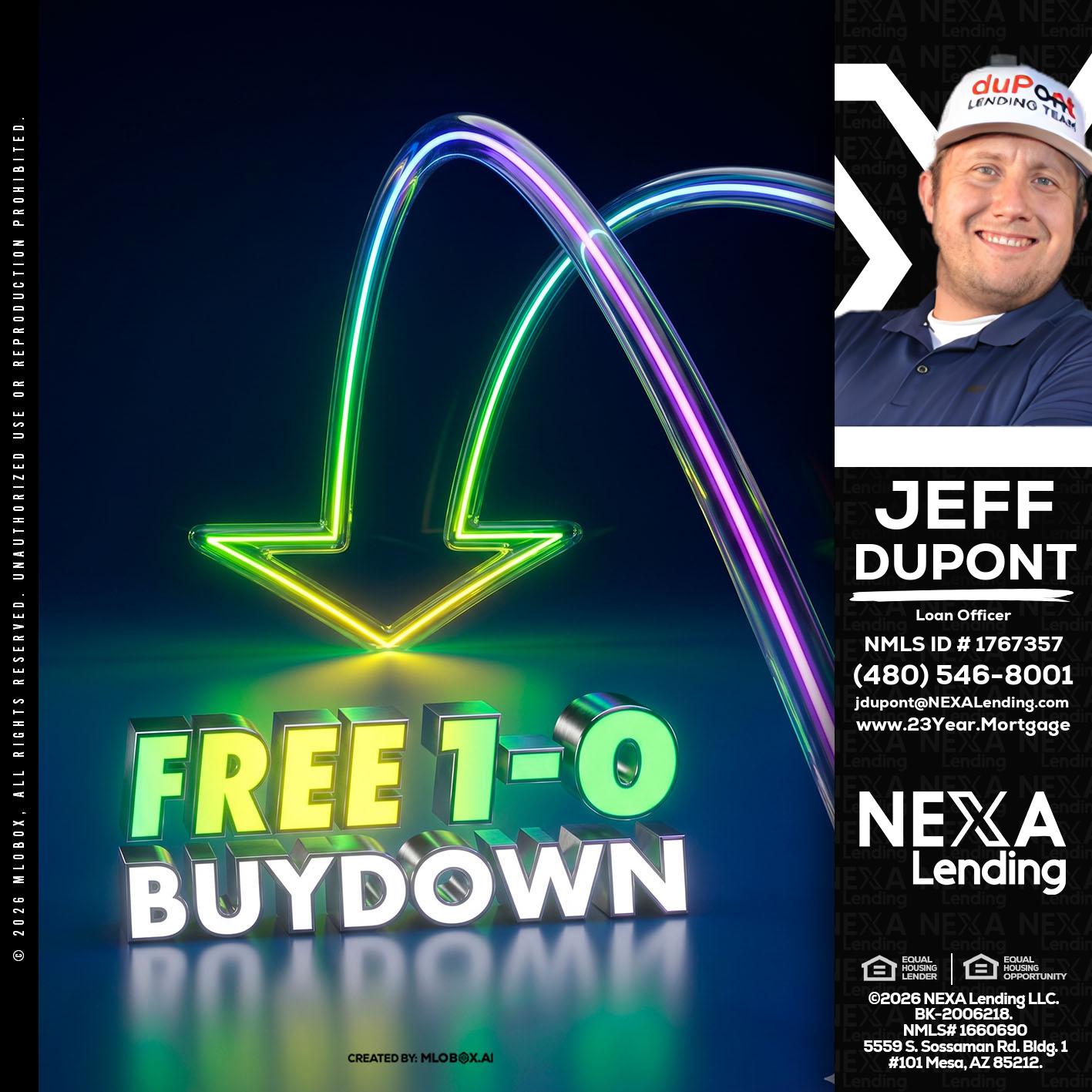 FREE 1-0 BUYDOWN - Jeff duPont -duPont Lending Team